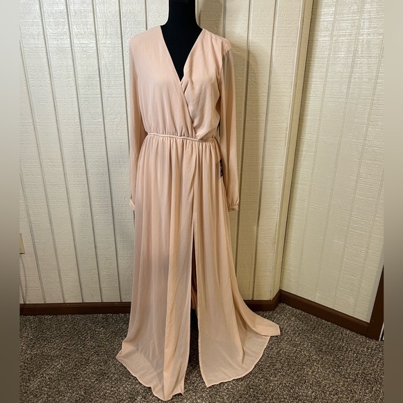 Lulu’s Wondrous Water Lilies Maxi Dress, size Large.  NWT. - Picture 6 of 7